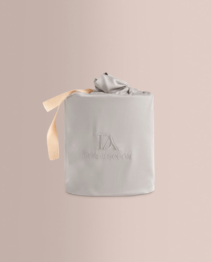 Funda de Almohada Don Algodon Seda Bambú Gris