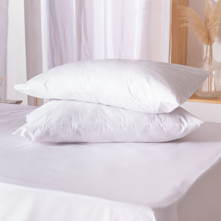 Funda de Almohada Karamelo Liso Blanco