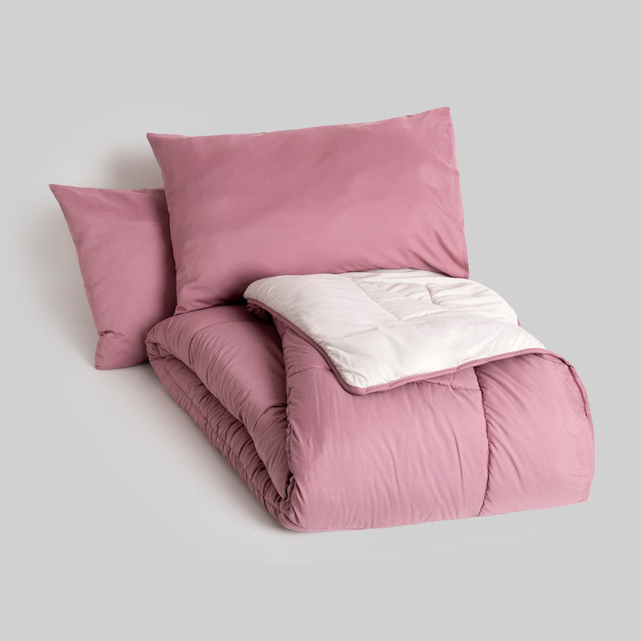 Edredón Bicolor Maquillaje/Beige