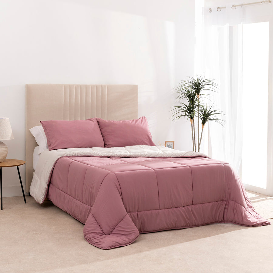 Edredón Bicolor Maquillaje/Beige